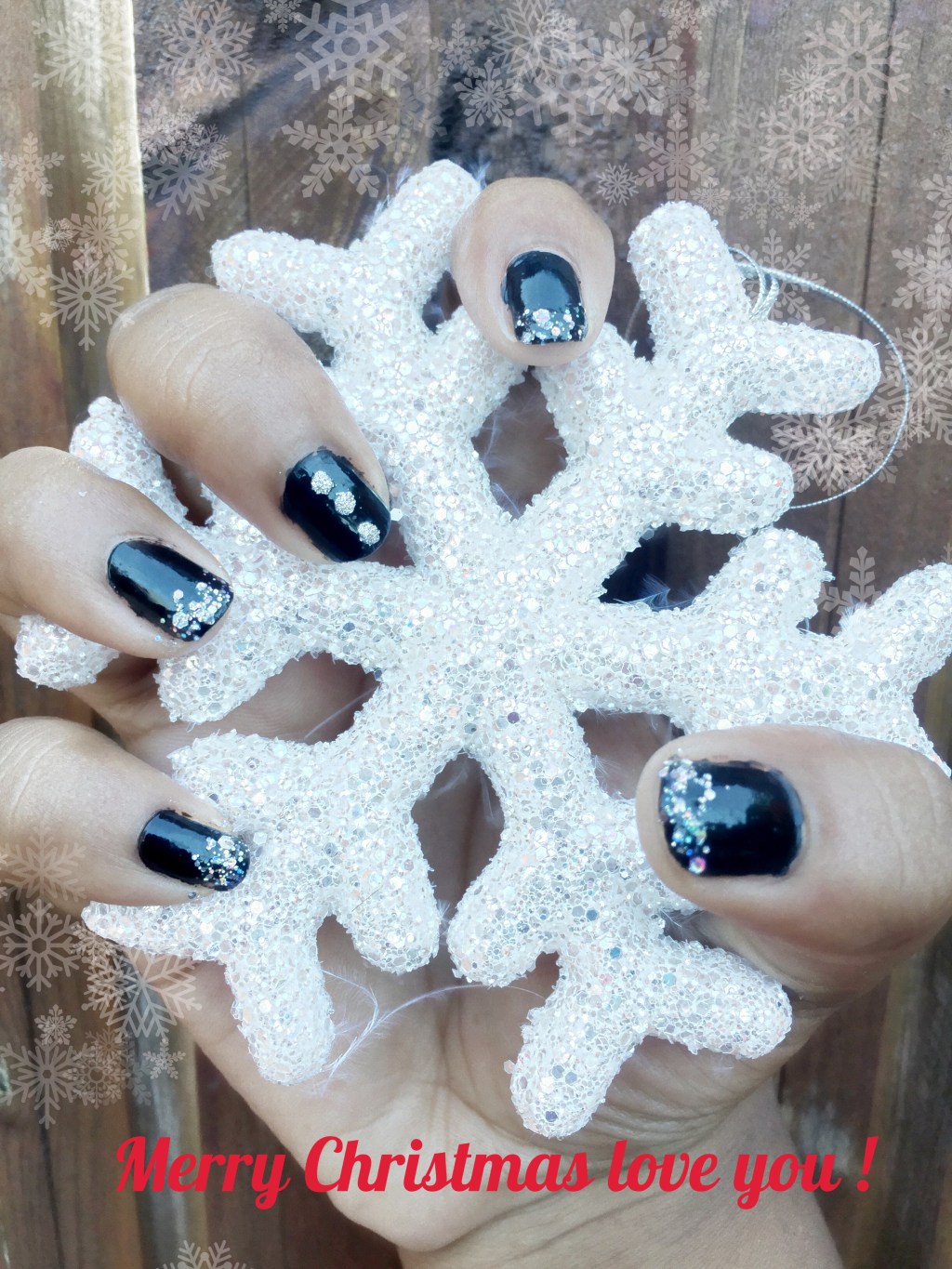 ♡ Nail art pour le Nouvel An: Black & glitters&nbsp;♡